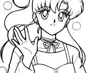Coloriage Princesse Sailor Moon kawaii Anime