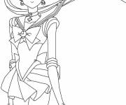 Coloriage Princesse serenity de manga