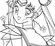 Coloriage Princesse Serenity heureuse