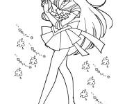 Coloriage Rei Hino de Sailor Moon