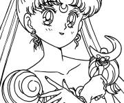 Coloriage Sailor Moon aux beaux yeux
