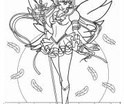 Coloriage Sailor Moon avec des ailes réaliste