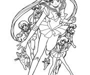 Coloriage Sailor Moon Chef guerrier