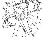 Coloriage Sailor Moon de cartoon pour jeunes