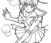 Coloriage Sailor Moon d&eacute;termin&eacute;e