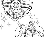 Coloriage Sailor Moon en coeur