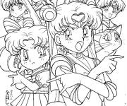 Coloriage Sailor Moon en col&egrave;re