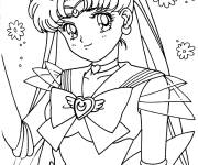 Coloriage Sailor Moon en costume de marin