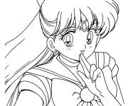 Coloriage Sailor Moon en recherche de Talisman