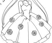 Coloriage Sailor Moon en robe agr&eacute;able