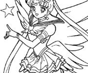Coloriage Sailor Moon est la pour sauver la terre