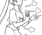 Coloriage Sailor Moon et l'amour de glace