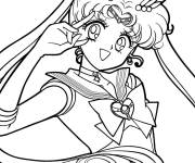 Coloriage Sailor Moon guerri&egrave;re charmante