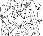 Coloriage Sailor Moon intr&eacute;pide