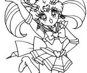 Coloriage Sailor Moon joyeuse