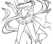 Coloriage Sailor moon lapin Tsukino Mito