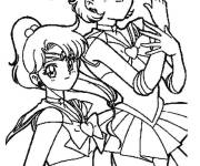 Coloriage Sailor Moon Mars et Sailor Jupiter princesses