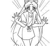 Coloriage Sailor Moon rigolote imprimable