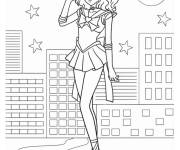 Coloriage Sailor Neptune Michiru Kaiou