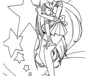 Coloriage Sailor Venus &agrave; motifs