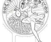 Coloriage Sailor V&eacute;nus comme fond d'&eacute;cran