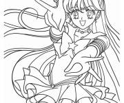 Coloriage Sailor Venus toute puissante