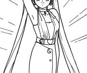 Coloriage Sailormoon en robe courte