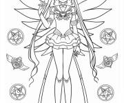 Coloriage Usagi en costume éternel de Sailor Moon