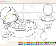 Coloriage et dessins gratuit Baignoire à imprimer