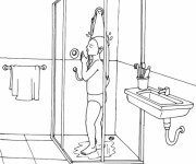 Coloriage Une Douche stylis&eacute;