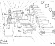 Coloriage Le Salon à colorier