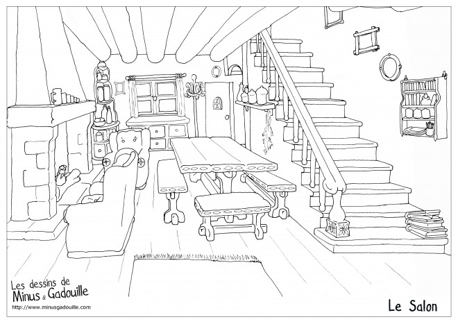 Coloriage Le Salon   colorier dessin  gratuit  imprimer