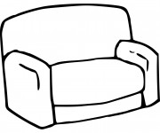 Coloriage Un Fauteuil de Salon facile