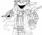 Coloriage et dessins gratuit Samourai en couleur à imprimer