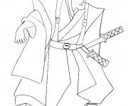 Coloriage et dessins gratuit Samourai Japonais à imprimer