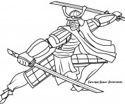 Coloriage Samourai pour adulte
