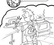Coloriage Comment refroidir une brulure eau froide dessin