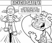 Coloriage Gardez vos jambes sur les p&eacute;dales du v&eacute;lo