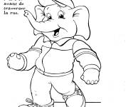 Coloriage la sécurité en tête à colorier