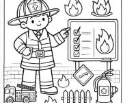 Coloriage Normes de sécurité pour les incendies