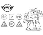 Coloriage Panneaux de signalisation de la rue imprimable