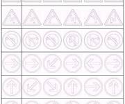 Coloriage Panneaux de signalisation maternelle