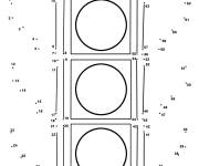 Coloriage S&eacute;curit&eacute; feux de circulation num&eacute;ro &agrave; relier