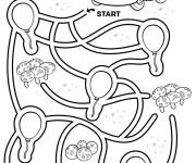 Coloriage Activit&eacute; labyrinthe de Shopkins pour enfants