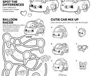 Coloriage Activit&eacute; Shopkins QT Cars &agrave; t&eacute;l&eacute;charger