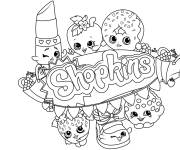 Coloriage Affiche de Shopkins