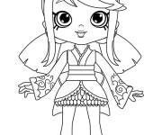 Coloriage Belle fille Sarah Sushi de Shopkins