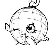 Coloriage Boule disco de Shopkins