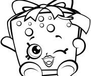 Coloriage Cadeau d'anniversaire Shopkins