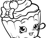 Coloriage Cherry Nice Cupcake Shopkins saison 6